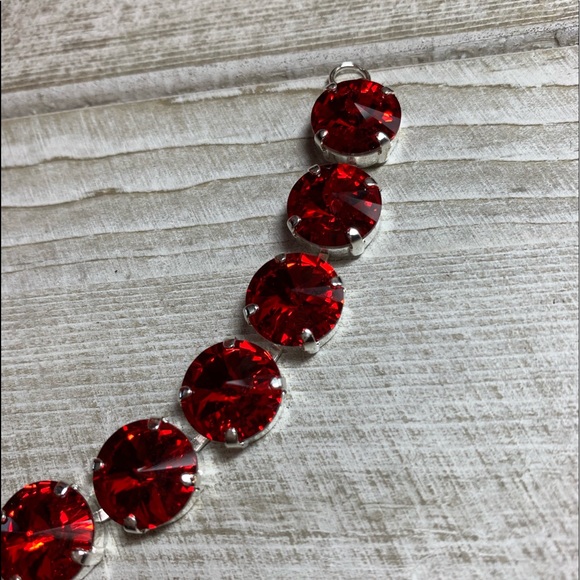 Handmade Swarovski “Rivoli Light Siam” Bracelet - Picture 6 of 8